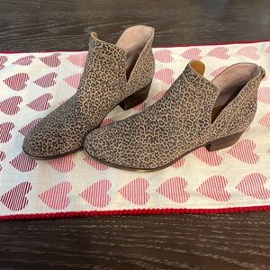 Lucky Brand Leopard Print Ankle Boots